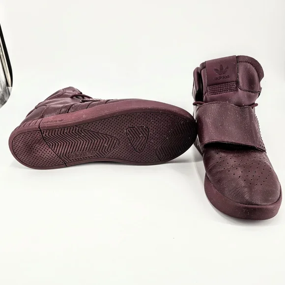 Adidas Classic Tubular Maroon High-Top Sneakers - Picture 2 of 5